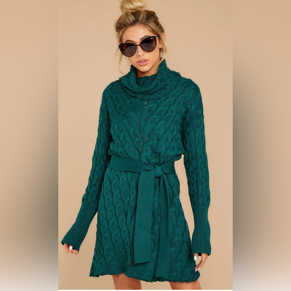 NWOT FREE PEOPLE OVER SIZE MOCK NECK SWEATER DRESS